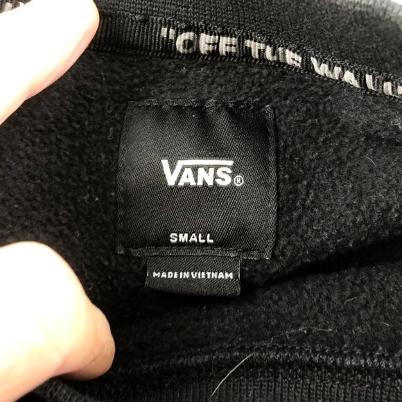 Vans Mens Sweatshirt Small Crewneck Long Sleeve Black Graphic Top Pullover Y2K - Picture 10 of 15